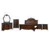 New Classic 00-2477-26N New Classic 00-2477-26N Bella Notte - 6/0 Western King 6 Piece Set Padded Sleigh Bed - Cherry
