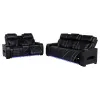 Coaster Fine Furniture 603251PP-S2 Zuma - 2 Piece Faux Leather Dual Power LED Sofa Set - Black