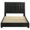Coaster Fine Furniture 315911BLKQ Medley - Genuine Leather Queen Panel Platform Bed - Black
