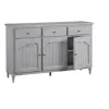 Pulaski Furniture P301786 Pulaski Accents - 3-Door Credenza With Storage Drawers - Light Gray