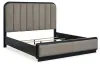 Ashley Furniture B821B5 Ashley Furniture B821B5 Rowanbeck - California King Upholstered Panel Bed - Gray / Black
