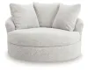 Ashley Furniture PC5910621 Cuddle Plush - Oversized Swivel Accent Chair - Arctic