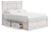 Ashley Furniture PCB1171B16 Ashley Furniture PCB1171B16 Makidern - Queen Panel Storage Bed With Under Bed Storage Unit - Whitewash