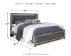 Ashley Furniture B214B10 Lodanna - King Panel Bed - Gray