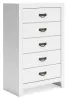 Ashley Furniture B427-46 Binterglen - Five Drawer Chest - White