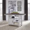 Liberty Furniture 139WH-CD-5GTS Farmhouse - 5 Piece Gathering Table Set - Two Tone White / Wood Tone