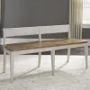 Liberty Furniture 652-C9000B Farmhouse Reimagined - Bench - Antique White / Chestnut Tops