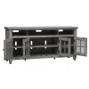 Liberty Furniture 824-TV66 Heartland - Entertainment TV Stand - Antique White / Tobacco Tops