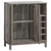 CoasterEveryday 183600 Cheyenne - 2 Door Home Bar Wine Cabinet - Weathered Acacia