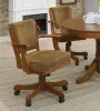 CoasterEssence 100952 Mitchell - Upholstered Swivel Dining And Game Chair - Amber