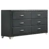 CoasterEveryday 223381KW-S4 Melody - 4 Piece California King Bedroom Set - Gray