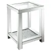 CoasterElevations 736217 Valentina - 1-Shelf Square Glass Top Side End Table - Silver