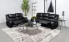 Coaster Fine Furniture 610244-S2 Camila - 2 Piece Upholstered Motion Reclining Sofa Set - Black