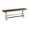Intercon DK-BS-1566B-RFO-K24 Drake - Backless Counter Bench - Rustic White / French Oak
