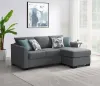 CoasterEveryday 504779 Storey - Upholstered Sleeper Sectional Chaise Sofa - Gray