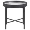 Coaster Fine Furniture 707897 Ozella - Round End Side Table With Recessed Top Sandy - Black