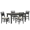New Classic D4103-50S Sable Crest - 5 Piece Set (Rectangle Dining Table & 4 Chairs) - Black
