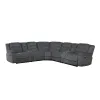 New Classic 27-U2540-3PM Redondo - Power 3 Piece Ssectional (2 Loveseats & Wedge) - Dark Gray