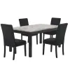 New Classic 40-400-D4C New Classic 40-400-D4C Celeste - Dining Table With 4 Chairs - Black / White