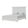 New Classic 00-B2118S-300 New Classic 00-B2118S-300 Jamestown - 5/0 Queen Bed With Storage - White