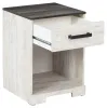 Ashley Furniture EB4121-191 Shawburn - One Drawer Night Stand - Whitewash / Charcoal Gray