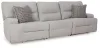 Ashley Furniture 93605S18 Ashley Furniture 93605S18 Acklen Place - 3-Piece Power Reclining Sectional Sofa - Pewter