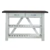 Liberty Furniture 139WH-SR5536 Farmhouse - Server - Two Tone White / Wood Tone