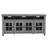 Liberty Furniture 824-TV66 Heartland - Entertainment TV Stand - Antique White / Tobacco Tops