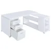 CoasterEveryday 800516 Yvette - 3-Drawer L-Shape Computer Desk - White