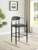 Coaster Fine Furniture 121189 Tina - Fabric Upholstered Bar Chair (Set of 2) - Dark Gray
