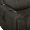 New Classic U5853-16P2-SBL Gaia - Auto Glider Recliner With Power Headrest & Footrest - Sable