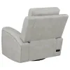 Coaster Fine Furniture 603436PPP Brickston - Triple Power Swivel Glider Recliner - Gray