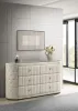 Coaster Fine Furniture 360113 Sonya - 6-Drawer Upholstered Bedroom Dresser - Ivory