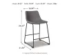 Ashley Furniture D372-824 Ashley Furniture D372-824 Centiar - Upholstered Barstool (Set of 2) - Gray