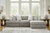 Ashley Furniture 58103S4 Ashley Furniture 58103S4 Avaliyah - 3-Piece Sectional With Raf Corner Chaise - Ash