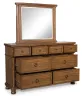 Ashley Furniture PCB824B1 Ashley Furniture PCB824B1 Rowlenstown - Dresser And Mirror - Brown