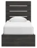 Ashley Furniture PCB2108B18 Hollivern - Twin Panel Bed With Storage - Dark Gray