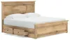 Ashley Furniture PCB1170B14 Ashley Furniture PCB1170B14 Makidern - King Panel Storage Bed With Under Bed Storage Unit - Tan