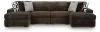 Ashley Furniture 98104S18 Ashley Furniture 98104S18 Midnight-Madness - 4-Piece Double Chaise Sectional - Chocolate