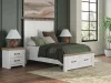 Ashley Furniture B4615B6 Ashley Furniture B4615B6 Savonport - Full Panel Storage Bed With Storage Footboard - White / Brown