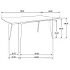CoasterEssence 105351 Malone - Rectangular Wood Dining Table - Dark Walnut