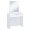 CoasterEssence 300290 Harvey - Vanity Set With Lift - Top Stool - White