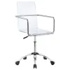 CoasterEssence 801436 Amaturo - Acrylic Adjustable Home Office Desk Chair - Clear
