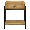 CoasterEssence 959556 Declan - 1-Drawer Wood Accent Side Table - Natural Mango