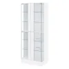 Coaster Fine Furniture 950397 Cabra - 4-Door LED Curio Display Cabinet - White High Gloss