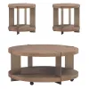 Liberty Furniture 754-OT-3PCS Liberty Furniture 754-OT-3PCS Harlow - 3 Piece Set (1 Round Cocktail 2 End Tables) - Sandstone & Satin Nickel