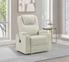 Coaster Fine Furniture 609477P Armstrong - Upholstered Power Lift Massage Recliner - Ivory
