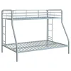 Coaster Fine Furniture 460340SVR Carson - Metal Twin Over Full Bunk Bed - Glossy Silver