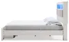 Ashley Furniture B2640B30 Altyra - King Upholstered Bookcase Bed With Storage - White