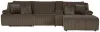 Ashley Furniture 92705S13 Ashley Furniture 92705S13 Top Tier - 4-Piece Reclining Sectional With Raf Press Back Chaise, Armless Chair And Storage Console - Chocolate